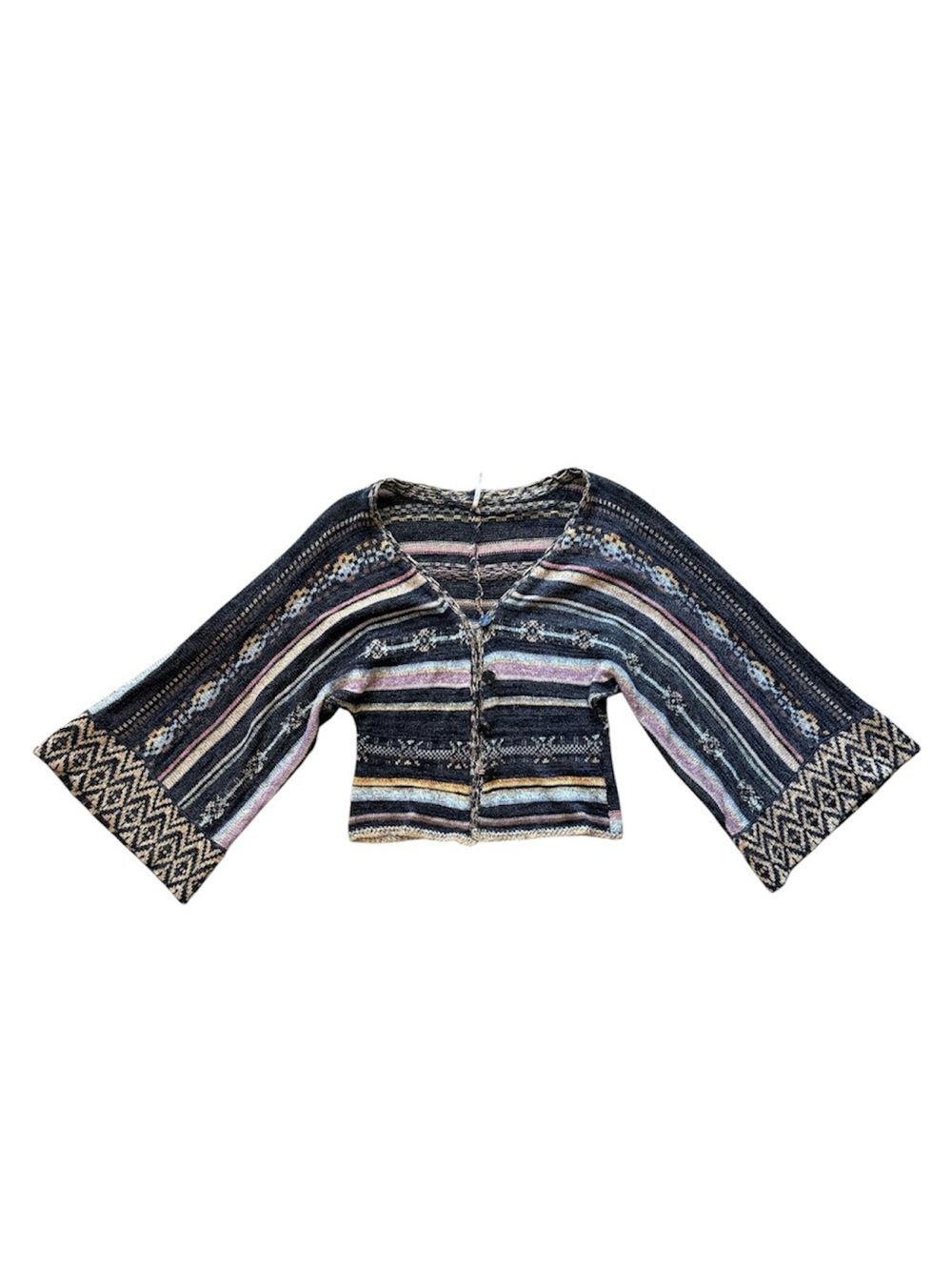 Free People Nopal Cropped Wide Bell Sleeve Cardigan M
